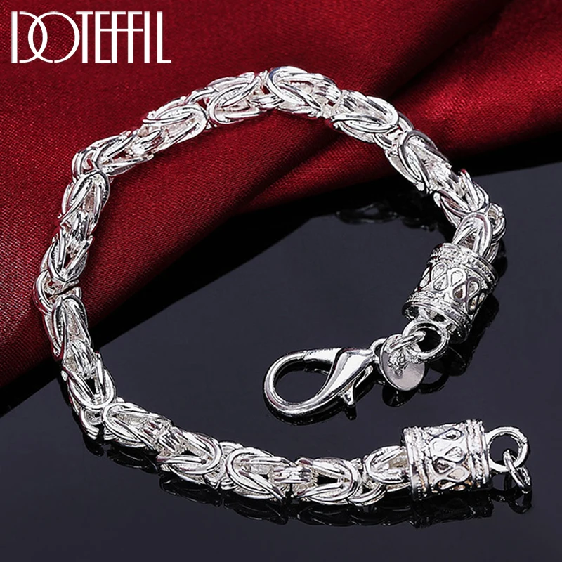 Retro-Elemente, beliebte Mode, silberfarbener Schmuck, für Damen und Herren, Geschenk, feine, hübsche Armbänder, Kette, Hochzeit, kostenloser Versand, 20 cm