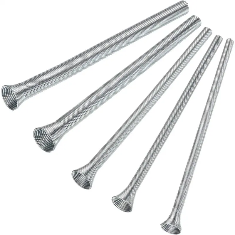 Spring Tubing Bending Kit 5 In 1 Tube Bender Set For Copper, Brass, Thin Steel Tubing 1/4, 5/16, 3/8, 1/2 And 5/8 Inch-AT36