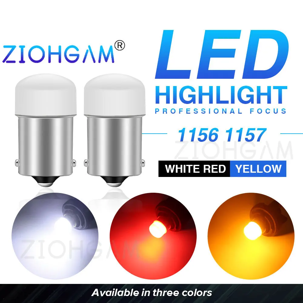 ZIOHGAM 12V 24V P21W Led Bulb 1156 1157 Strobe BAY15D BA15S P21/5W R5W R10W Flash Flashing Lamp Brake Reverse Car Lights Truck