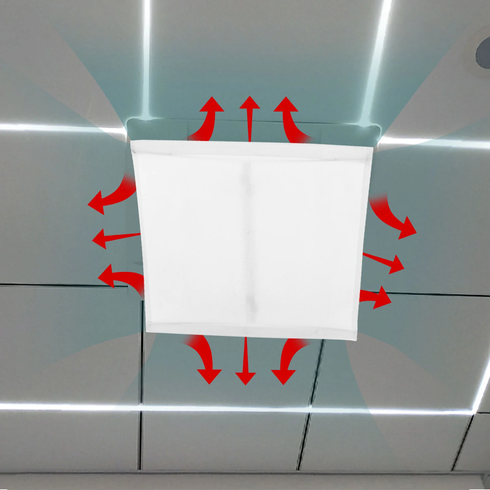 

Square Central Air Conditioning Windshield Deflector Ceiling Air Conditioner Baffle Vent Airflow Redirector Baffle