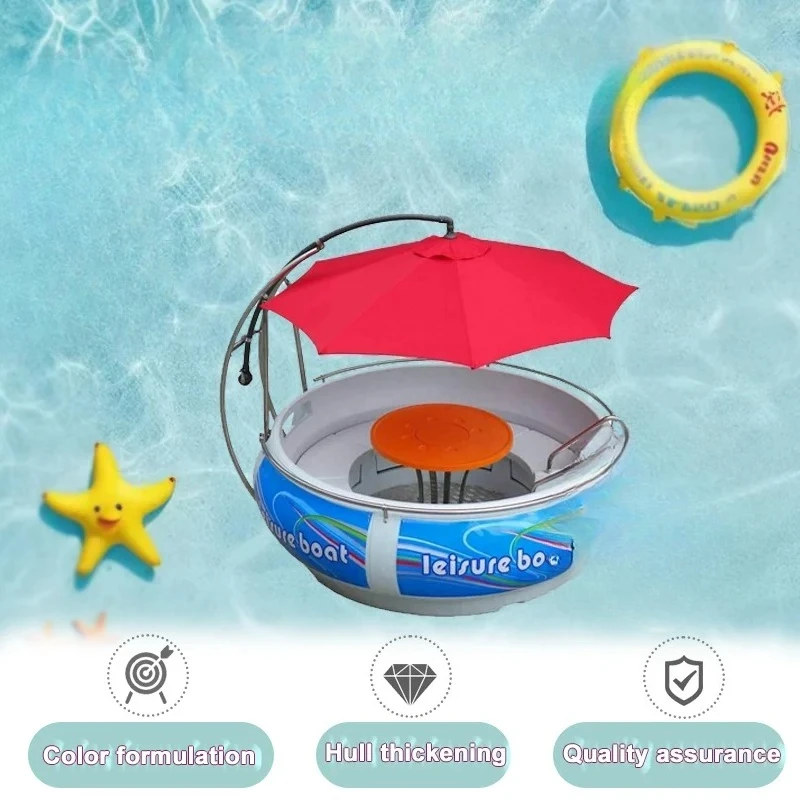 BBQ Boat Price White Water Leisure Plastic Electric Motor Boats for Water Park Passenger Ferry BBQ Grill Donut Boats for Sale