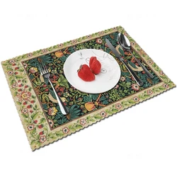 Upscale Art Flowers With Garden William Morris Strawberry Thief Table Decoration Placemat