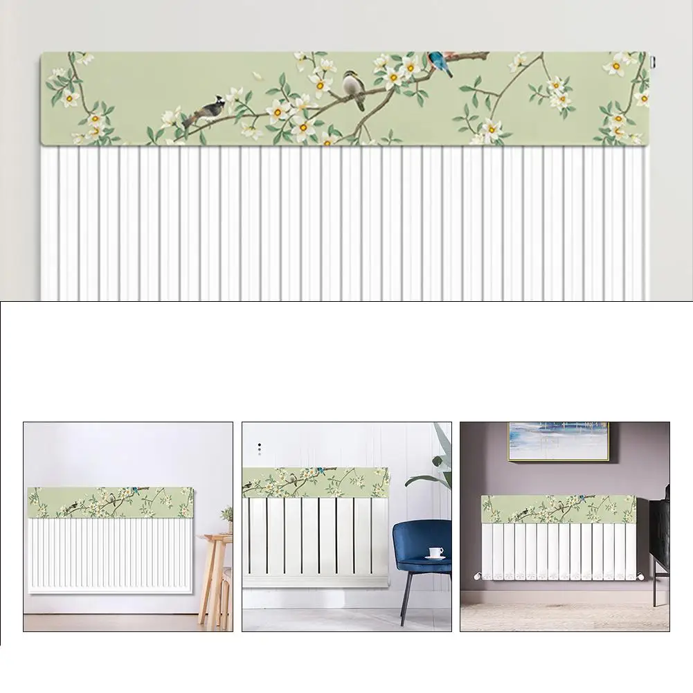 1pc Radiator Dust Cover Chinese-Style Breathable Radiator Cover Dust-Proof Velvet Half-Wrapper Household Decor Supplies