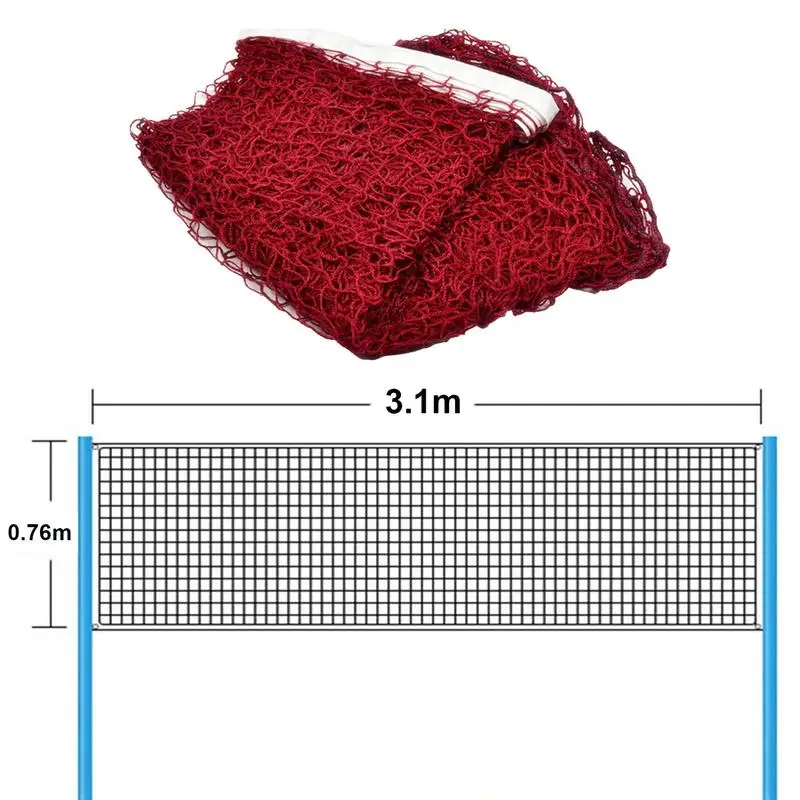 Professionele Sporttraining Standaard Badmintonnet Duurzaam Outdoor Tennis Net Mesh Volleybalnet Vervanging