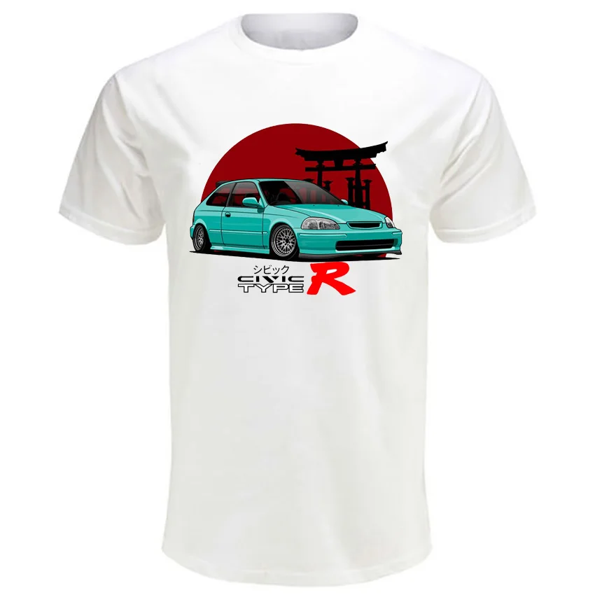 Integra Type R Spoon Sport T-Shirt Summer Men Short Sleeve Hip Hop Boy Casual Shirt Civic Type R eg EK Car Classic White Tees