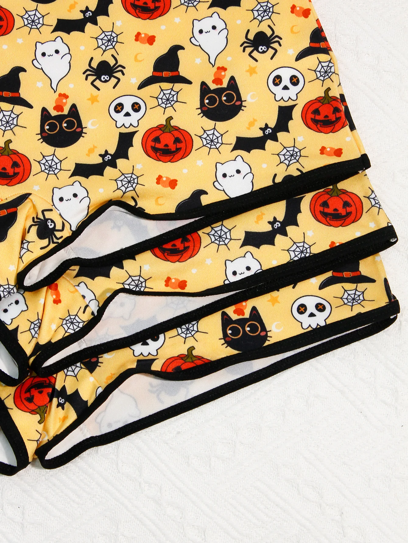Confezione da 3 boxer da donna con tema Halloween, zucca, pipistrello, faccia fantasma, boxer da ragazza comodi e traspiranti