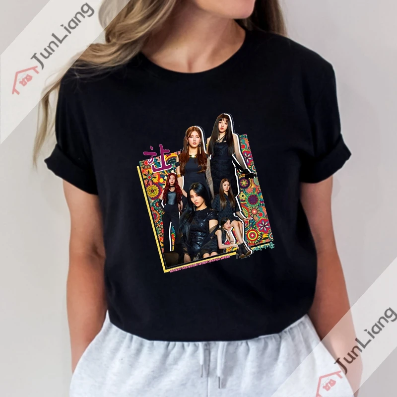 Streetwear bluzki Retro G-IDLE koszula Kpop męskie t-shirty hipisowskie ubrania męskie t-Shirt damski Harajuku Y2k odzież sportowa męska