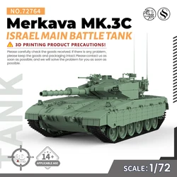 SSMODEL SS72764 1/72 25mm Military Model Kit Israel Merkava MK.3C Main Battle Tank