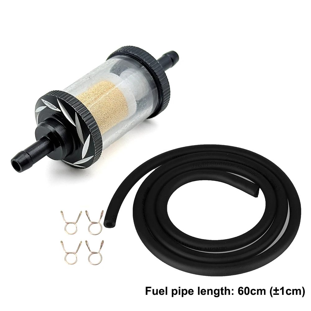 Geändert Universal 6mm Inline Kraftstoff Filter Aluminium Legierung Sheel Kupfer Kern Für Motorrad Roller ATV Dirt Pit Bike Motocross
