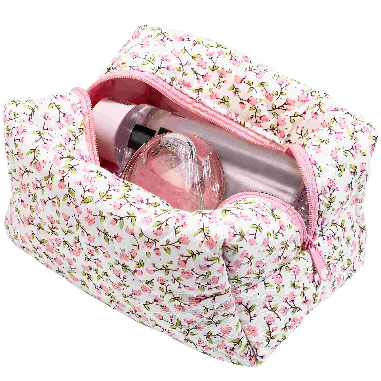 Mini Makeup Bag Floral Zipper Brush Feminine Product Pouch Wash Organizer Period Tampon Holder Travel