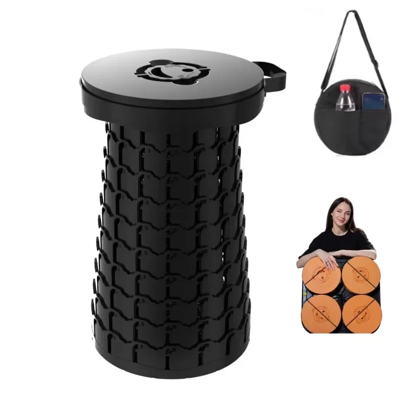 

Large size portable foldable outdoor height adjustable retractable seat camping chair retractable folding stool pad