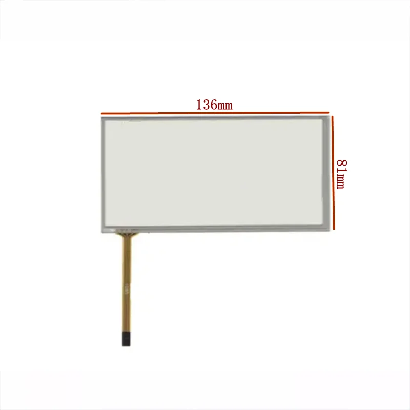 New 6 Inch 4 Lines Touch Screen 136*81 for PIONEER AVH-X3600DAB AVH X3600DAB Touch Pad Glass 136mm*81mm Touch Replacement