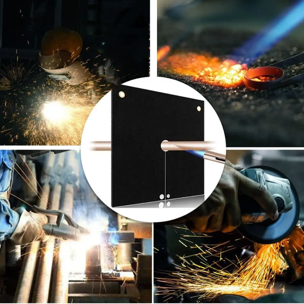 New High Temp Fireproof Blanket Insulation Retardant Carbon Felt Welding Protective Blanket Black Fireproof Mat