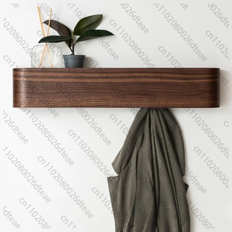 Walnut Wood Wall Coat Rack Modern Minimalist Aesthetic Clothes Hanger Entrance Hall Elegant Clothes Racks Living Room Furniture