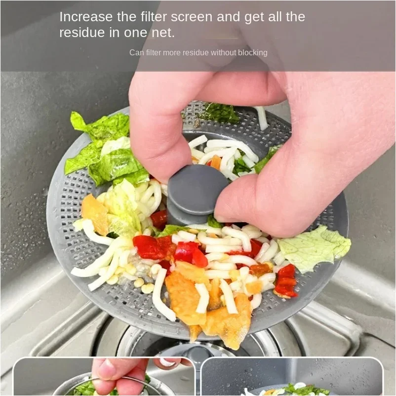 US/EU Kitchen Sink Bounce Core Drain Strainer Sink Drain Strainer Sink Stopper Stainless Steel Kitchen Drain Plug Filter Screen