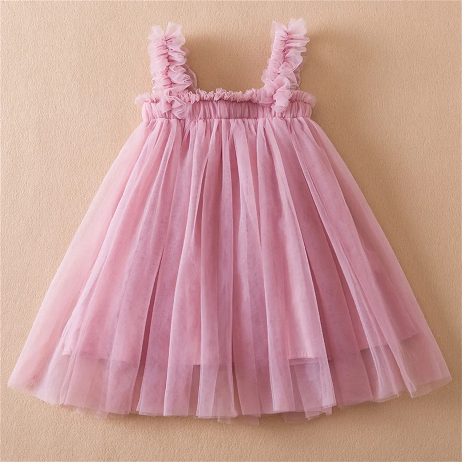 New Baby Girls Butterfly Wings Fairy Princess Dress Lovely Kids Summer Sleeveless Tulle Dress Child Birthday Party Gown Dress