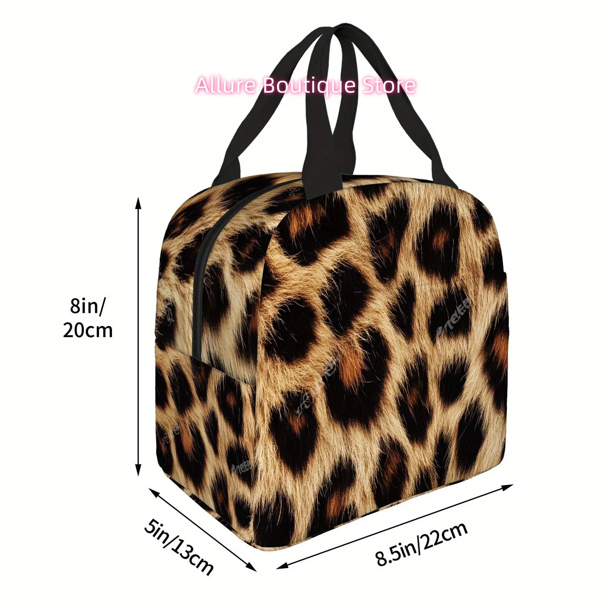 1pc, Featuring a Leopard Print Textured Background. This Printed Thermal Bag Is Insulated And Designed for Non-Food Contact, Mak