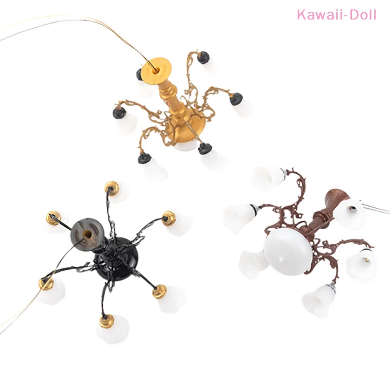 

1 шт. миниатюрная потолочная лампа для кукольного домика, настенный светильник, настольная лампа, светодиодное освещение, может быть ярким, украшение для кукольного домика