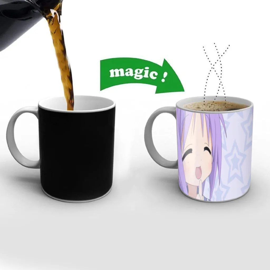 

Lucky Star Izumi Konata Anime Coffee Mugs Cup Color Changed Mug Heat Sensitive Tea Cup Coffee Mug Gift Mug Drop Shipping