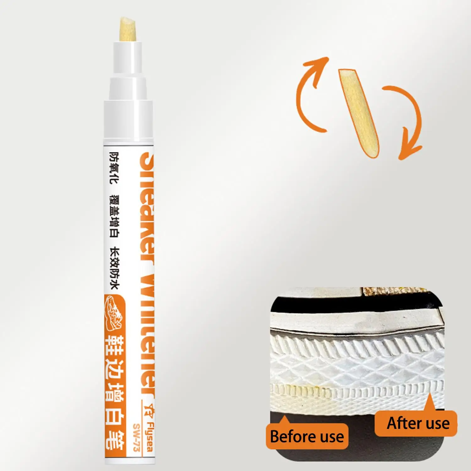 

Waterproof Sneakers Anti-Oxidation Pen Shoes Stains Removal Repair Complementary Color White Go Yellow Shoe Whitening Cleaning