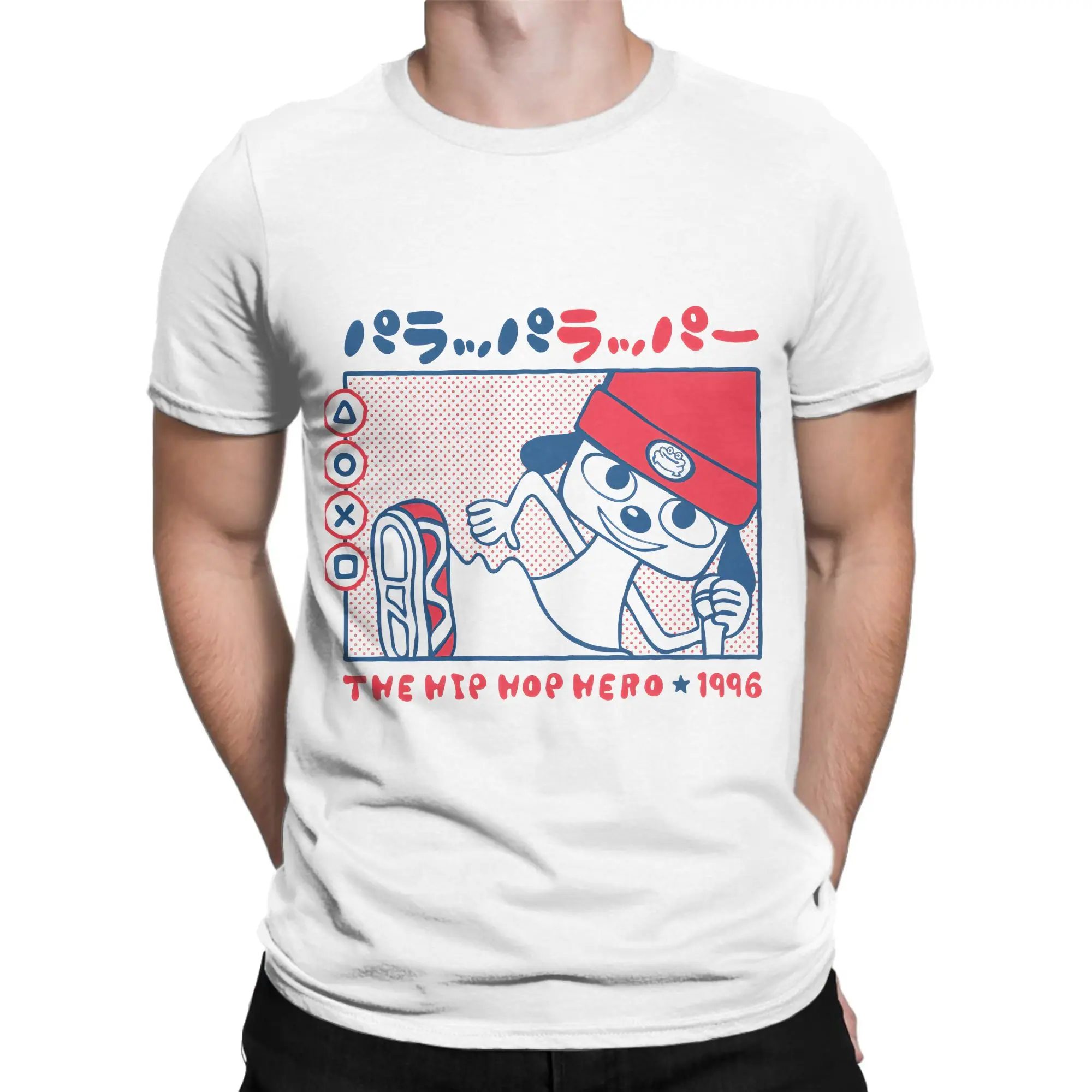 Men's Parappas The Rappers T Shirts  100% Cotton Clothes Vintage Short Sleeve Crew Neck Tees Gift T-Shirt