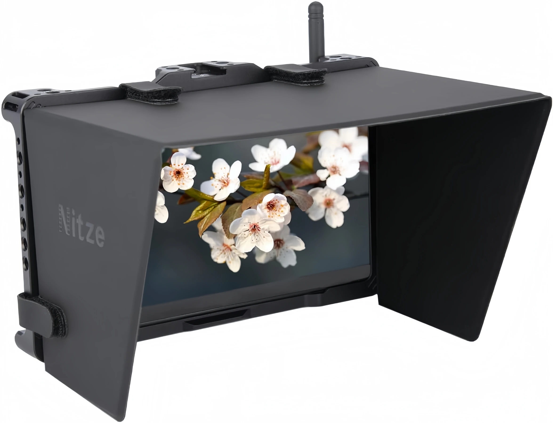 Nitze Cage with PU Leather Sunhood for PortKeys BM7 II DS Monitor JT-I04B