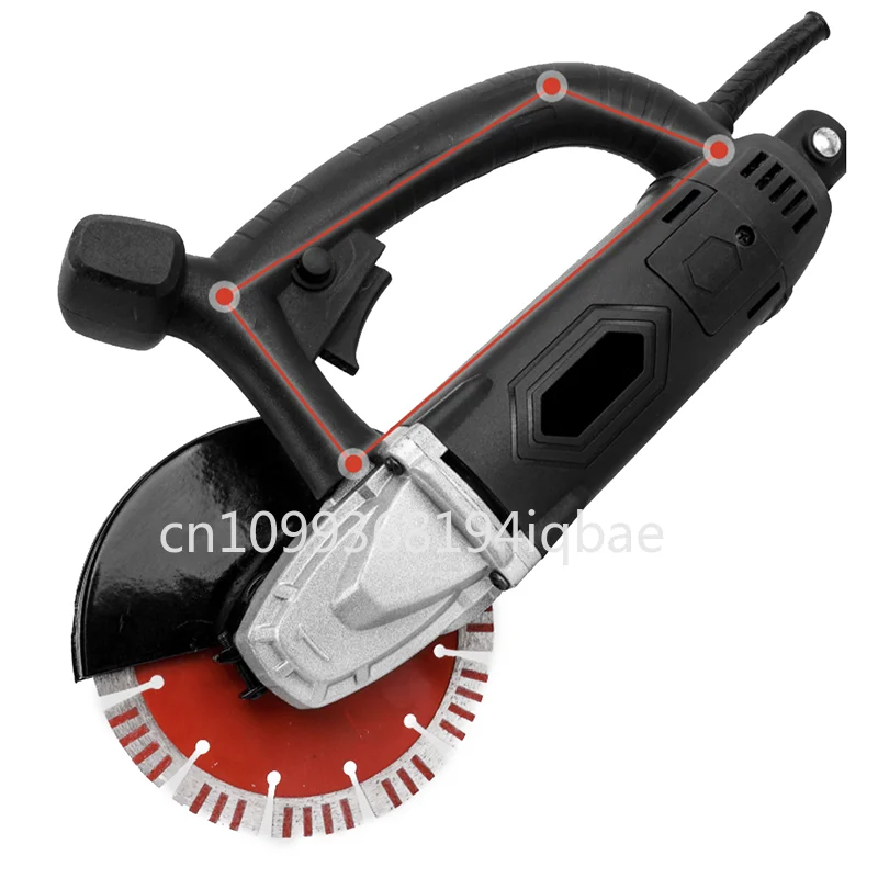 3000W High Power Grooving Machine Single Chip Stone Cutting Tool for Red Brick Light Brick Marble with Extension Rod Tangent Cut