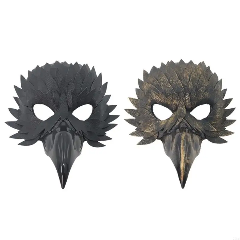 77HE Mysterious Bird Beak Design Mask Costume Face Cover For Themed Celebrations Role Play Accessories