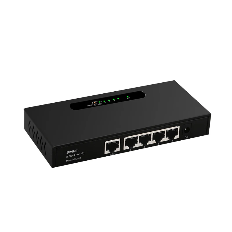 Hub RJ45 a 5 porte Internet Splitter switch gigabit 2.5G switch di gioco di rete adattatore di caricamento del gioco completamente automatico da 1000Mbps ﻿Plug and Play