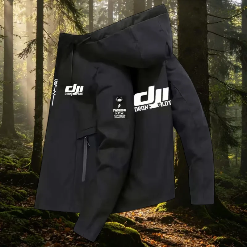 New men's classic brand outdoor adventure climbing windproof zipper premium hooded jacket for spring and autumn casual outerwear
