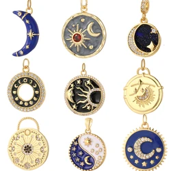 Cute Star Moon Pendant Jewelry Production Supplies Bohemian Charm Diy Necklace Earrings Necklace Keychain Resin Charm