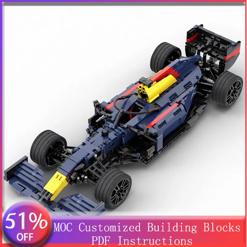 

1586 PCS Racing 1:10 scale technical MOC Customize Modular Building Block Creative Design Educational DIY Boys Festival Toy Gift