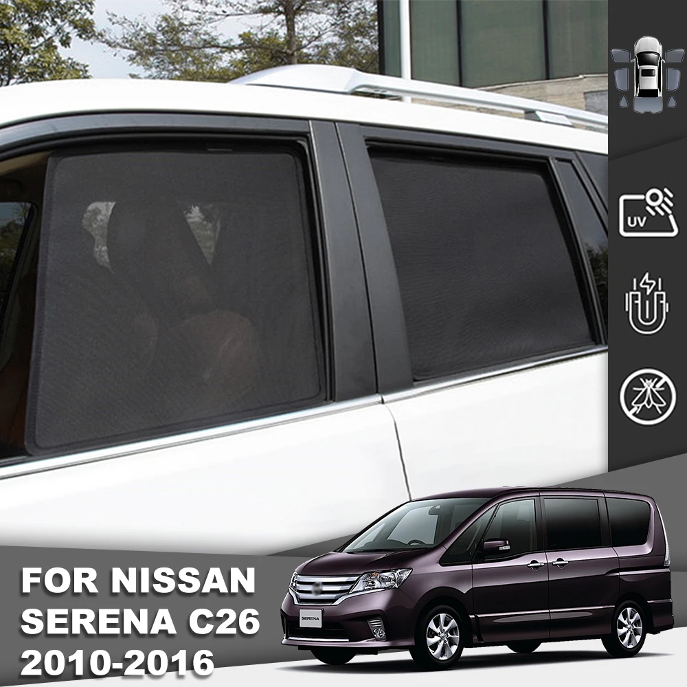 

For Nissan SERENA C26 2010-2016 Magnetic Car Sunshade Front Windshield Door esh Frame Curtain Side Window Sun Shade Cover