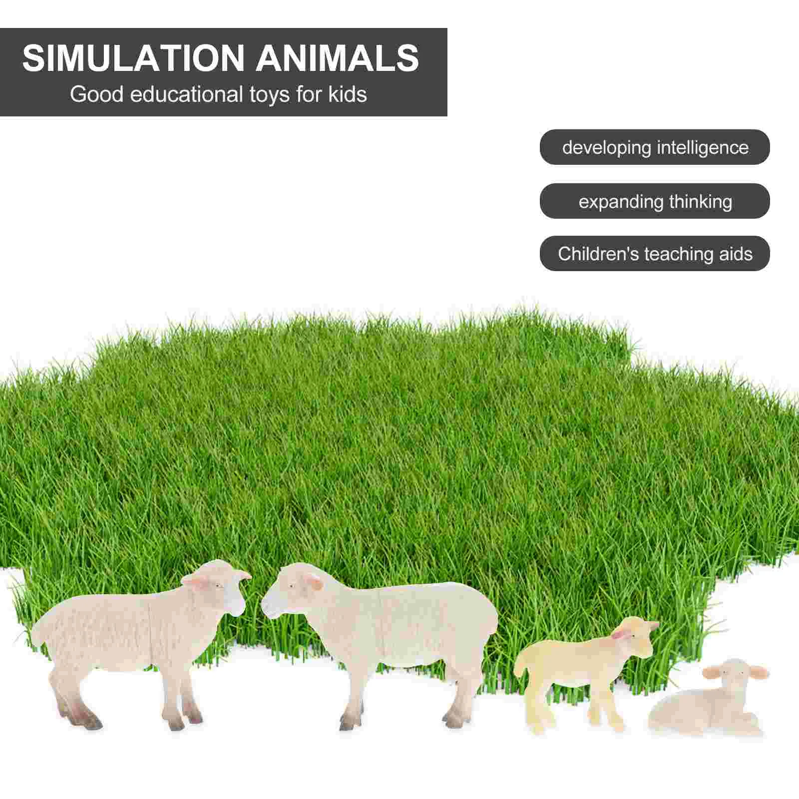 4 Pcs Sheep Family Animal Model Plaything Animals Chicken Duck Children's Toy Simulation Pvc Cognizance Promotion