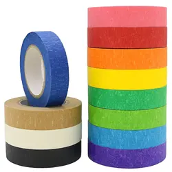 12 of Set Colored Masking Tape,1 Inch x 42.65 Feet of Colorful Craft Tape – Vibrant Colored Painters Tape, Great for Arts Crafts