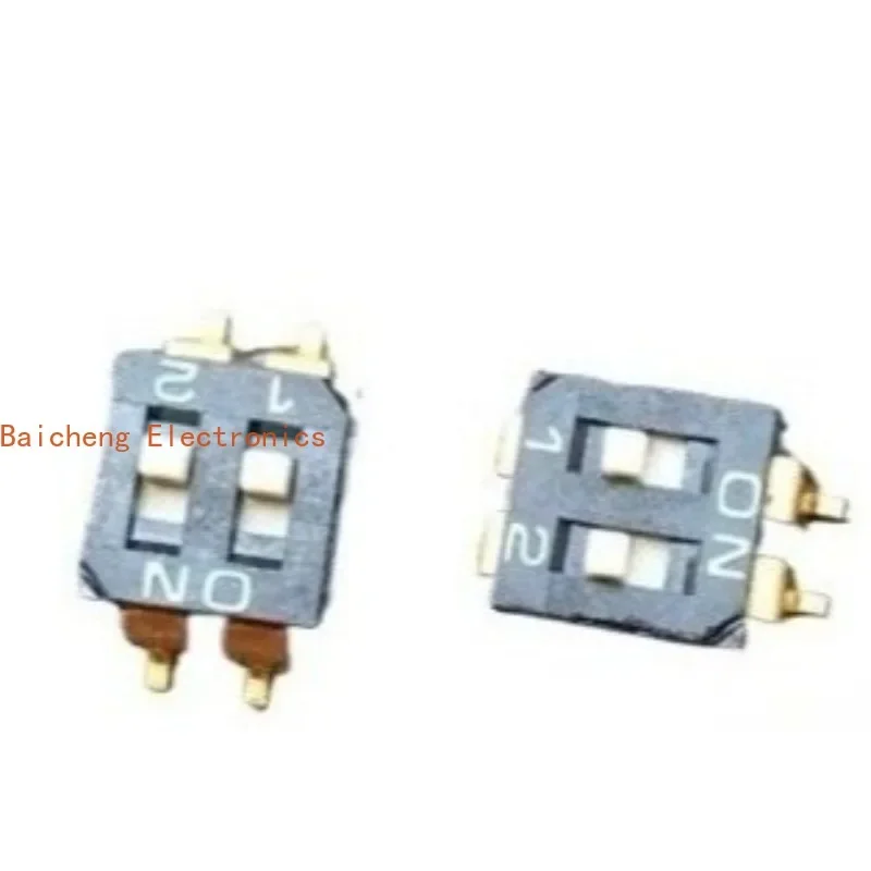 50PCS Surface mount 4-pin 2-pin DIP code 2.54 gold foot toggle switch DM-02