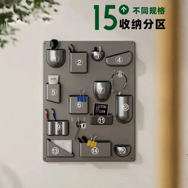 크림 스타일리시 컬러 아름다운 데스크탑 및 벽 수납 랙 창의적인 현관 수납 장식 깔끔한 공간 만들기 홈 데코