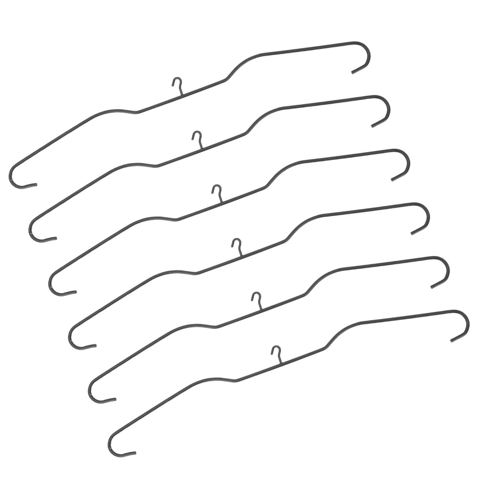 6 Pcs Curved Wide Iron Wire Hangers Thickened Metal Clothes Hanger For Jerseys Laundry T Shirt Hangers Sweater Display Rack