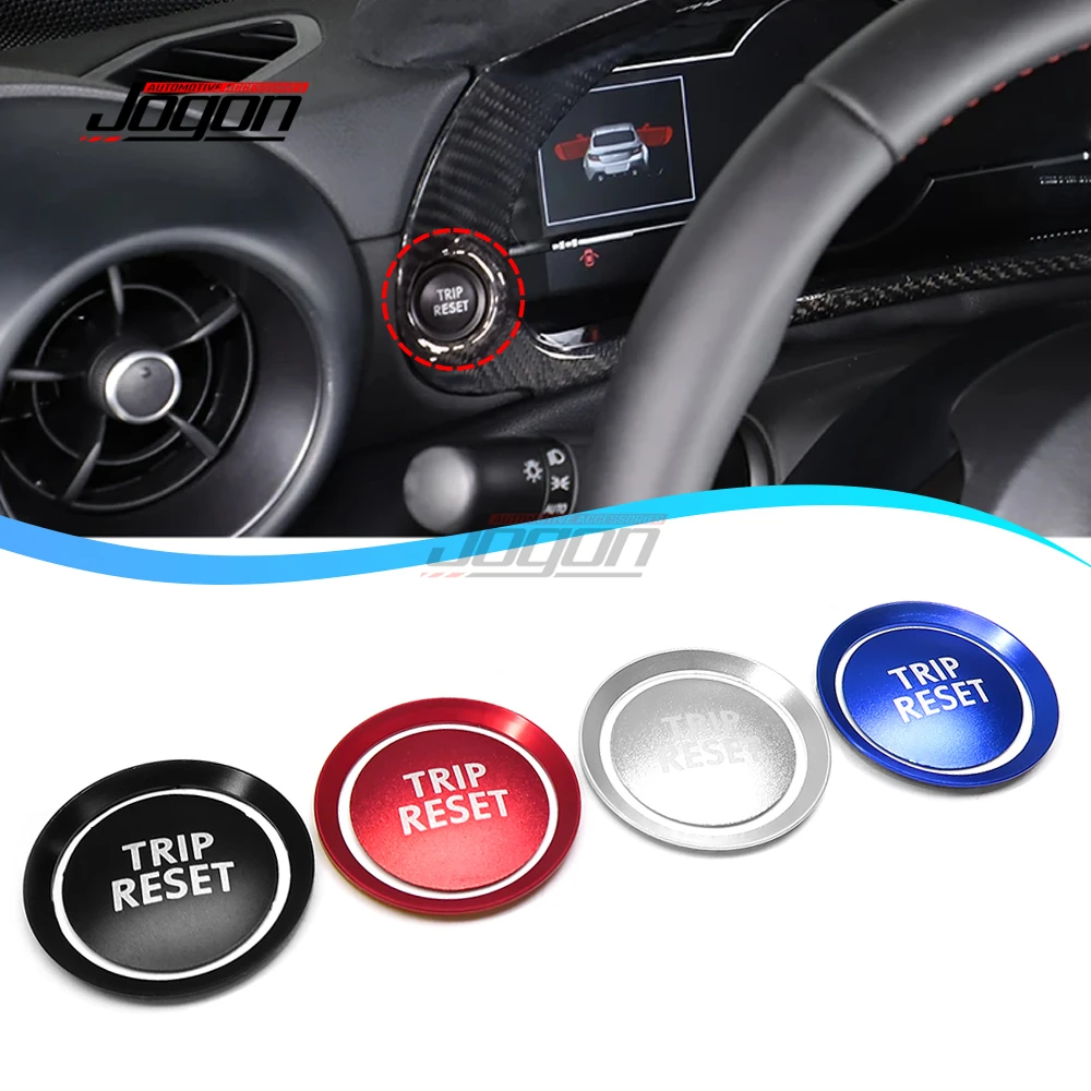 

Silver/Blue/Black/Red For Subaru WRX 2021 2022 2023 Car Interior Trip Reset Button Switch Ring Cover Sticker Trim Decoration