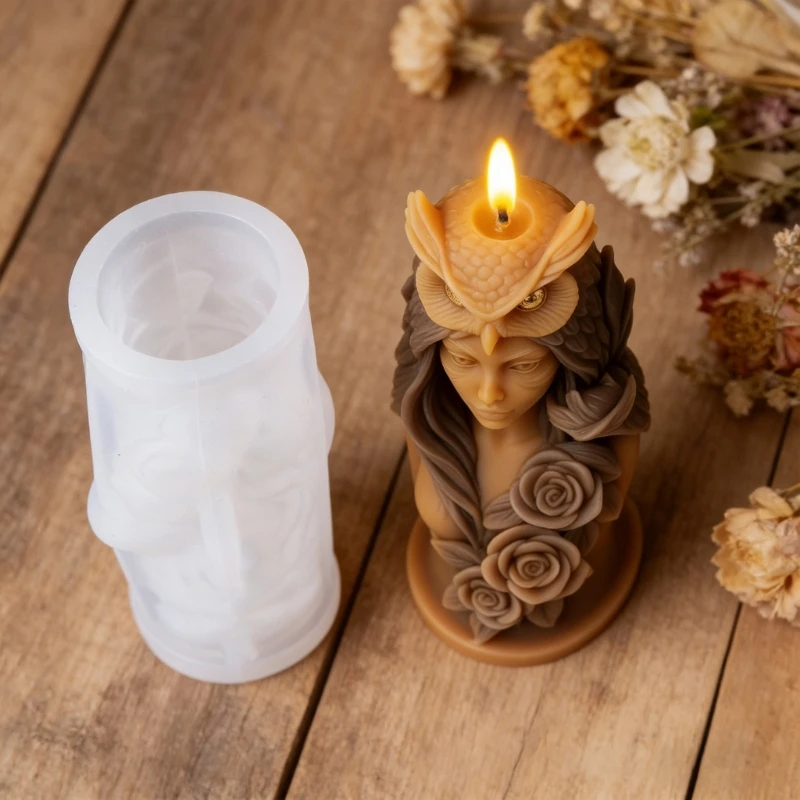 Sturdy Silicone Mould Featuring Owl Girl Designs for Festival Home Decoration and Craft Projects