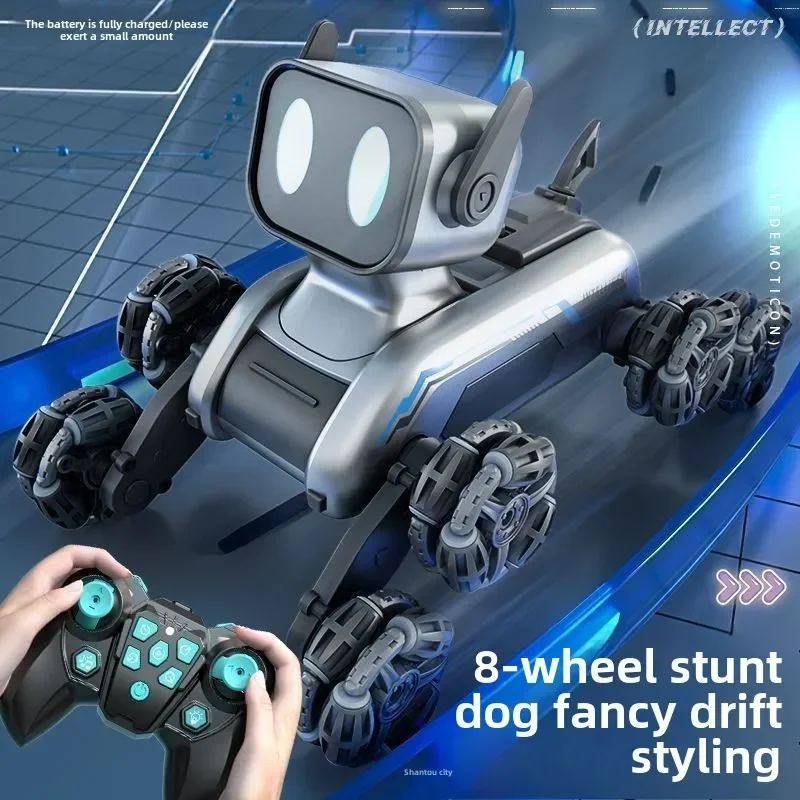 Cane robot intelligente per bambini, animale domestico virtuale con tecnologia nera