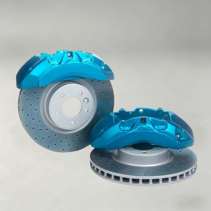 9N EPB 6 Piston Big Brake Caliper Kit Fluorescent Custom Color Steel Disc Brake System for Mid-size Sedans