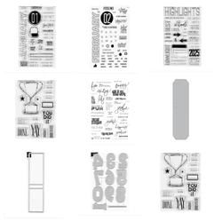 English Month Clear Stamp Seal For DIY Scrapbooking Photo Album Decorative A6800