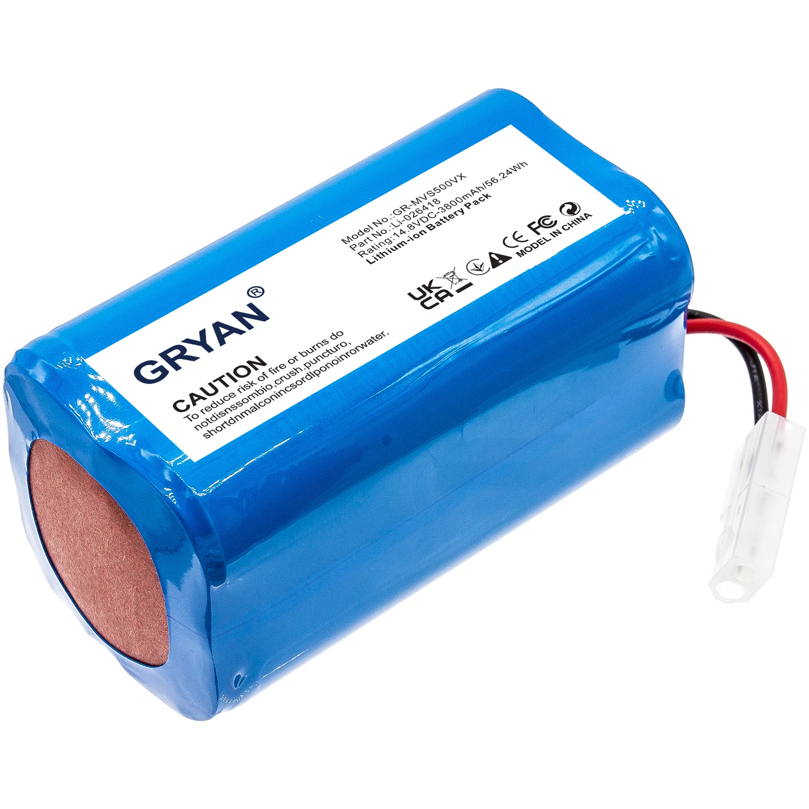 Batteria 3800mAh per Panasonic MC-RS53 MC-WRS53 MC-WRC53 Li-026418 Puppy R30 Pro Welpe R30 R35 myVacBot SN500 Isweep X3