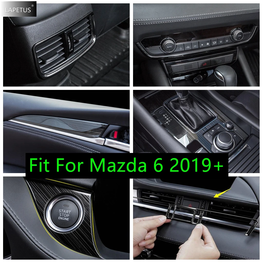 

Auto Gear Shift Frame / Box Air Outlet / Start Stop Button / Door Armrest Panel Cover Trim Accessories For Mazda 6 2019 - 2024