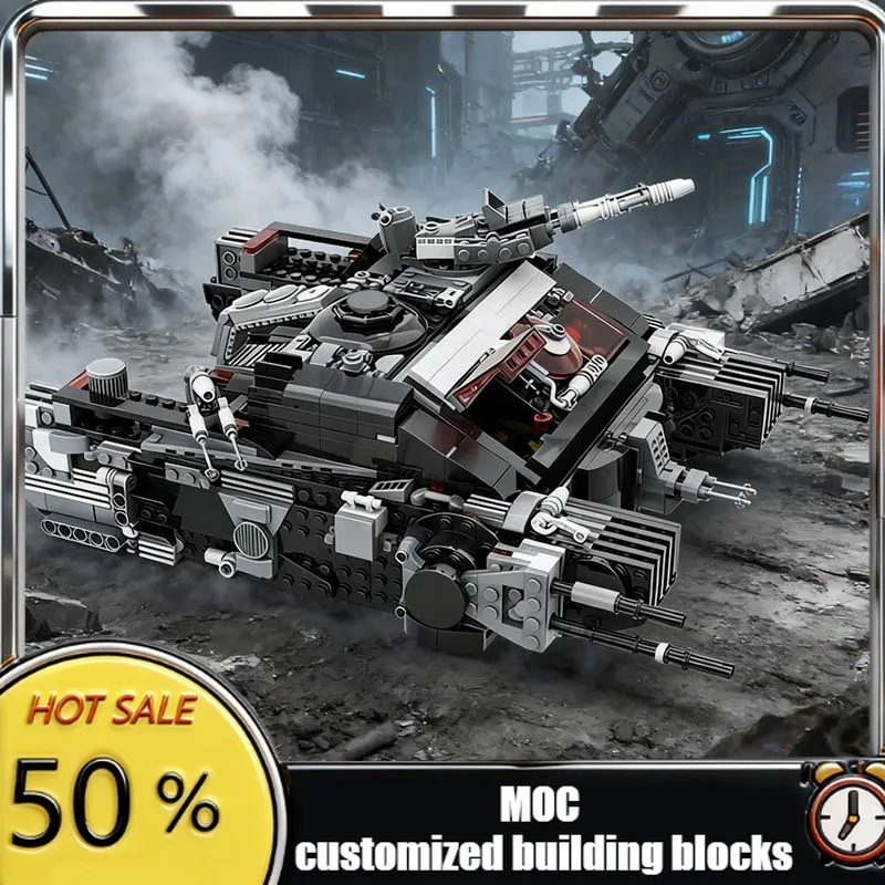 1116 PCS Custom Tank Model 75389 TXMOC-225  Night Trooper Edition MOC Customize Modular Building Block DIY Boy Assembly Toy Gift