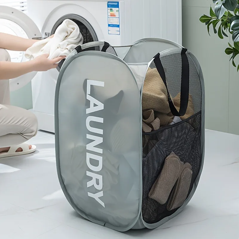 Large Collapsible Thickened Laundry Hamper Basket For Machine Washable Dirty Clothes Storage Sweater Skirt Pants Shoes Organizer