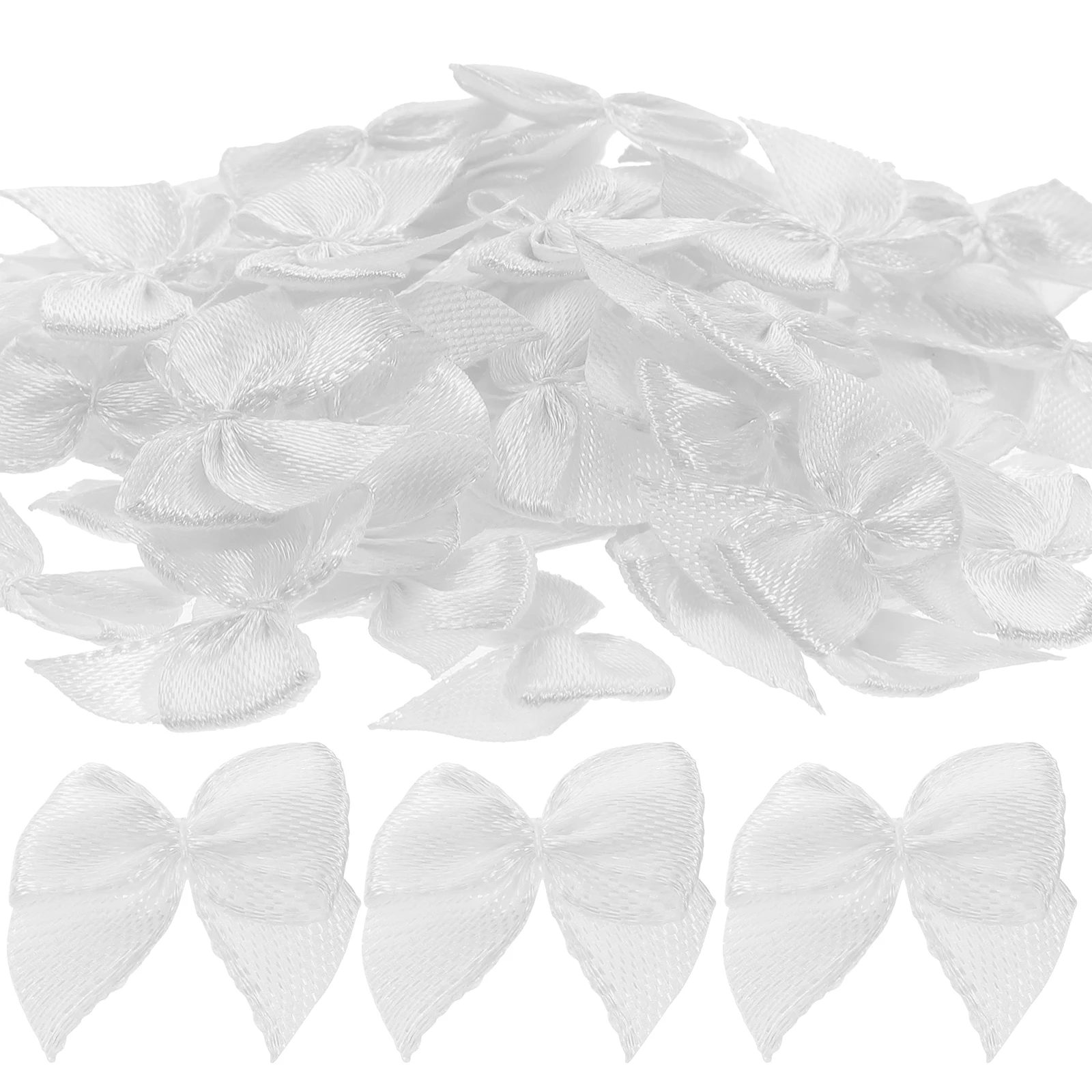 

60 Pcs Ribbon Bows Handmade Hair Accessories Bright Pink Double Faced Girls Large Small Flower Bow Ornaments Gifts