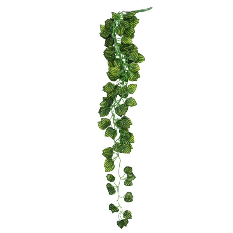 2Pcs Artificial Ivy Garland Fake Hanging Vine Plants Faux Foliage Garland For Party Wedding Garden Kitchen Home Office Hanging B