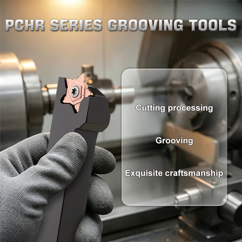 

External Face Grooving PCHR Vertical Mounted Pentagonal Grooving Tool Holder 10 12 16 20 25mm for PEN24 series carbide insert